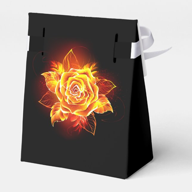Blooming Fire Rose Favour Box (Back Side)