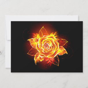 Blooming Fire Rose Invitation