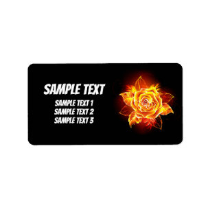 Blooming Fire Rose Label