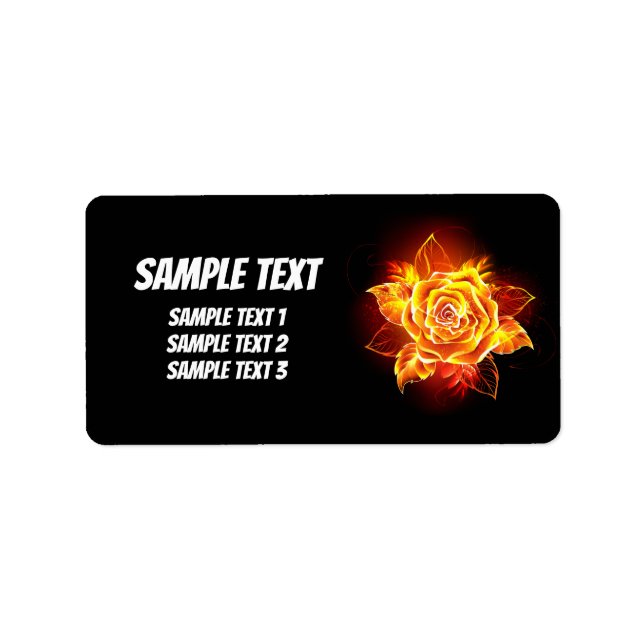 Blooming Fire Rose Label (Front)