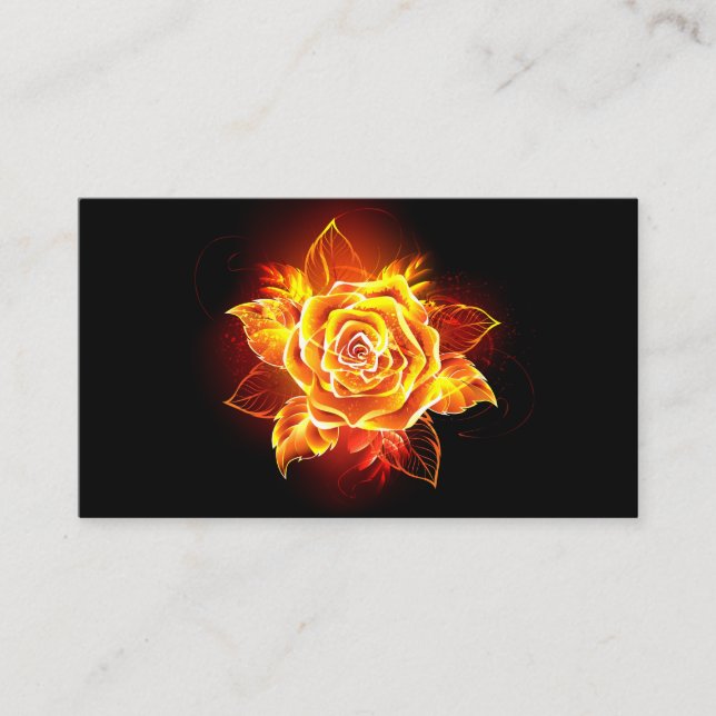 Blooming Fire Rose Loyalty Card (Front)