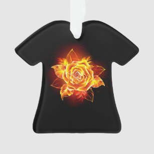 Blooming Fire Rose Ornament