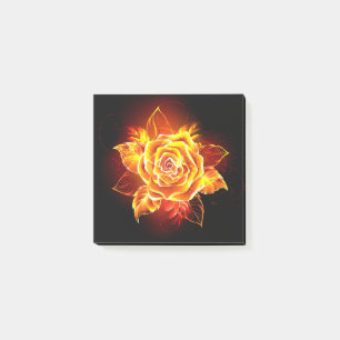 Blooming Fire Rose Post-it Notes