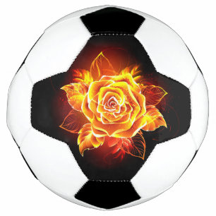 Blooming Fire Rose Soccer Ball