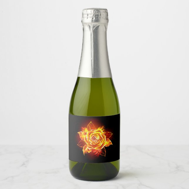 Blooming Fire Rose Sparkling Wine Label (Front)