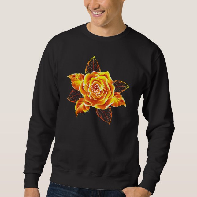 Blooming Fire Rose Sweatshirt (Front)