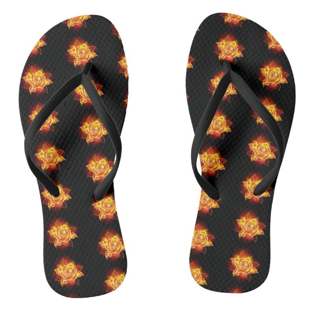 Blooming Fire Rose Thongs (Footbed)