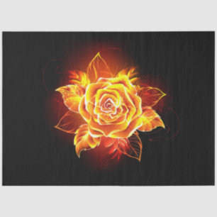 Blooming Fire Rose Tissue Paper