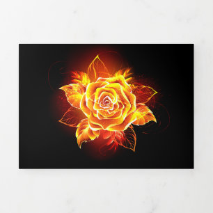 Blooming Fire Rose Tri-Fold Programme