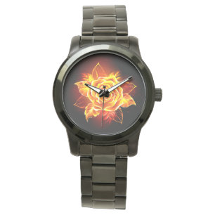 Blooming Fire Rose Watch