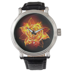 Blooming Fire Rose Watch