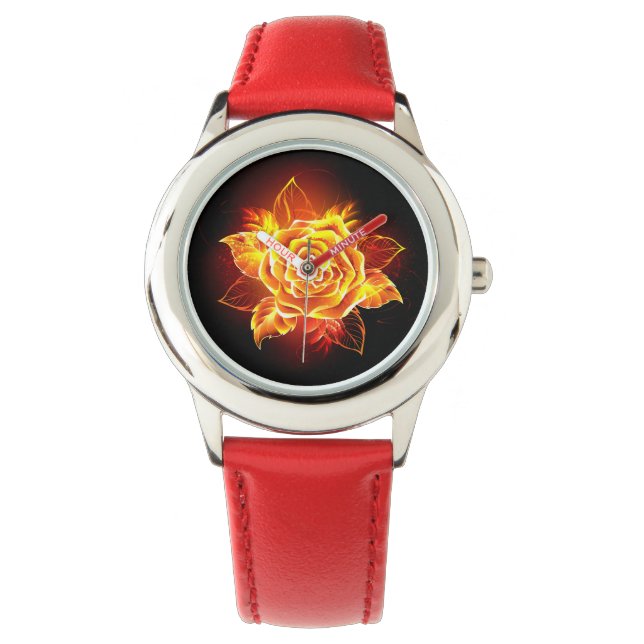 Blooming Fire Rose Watch (Front)
