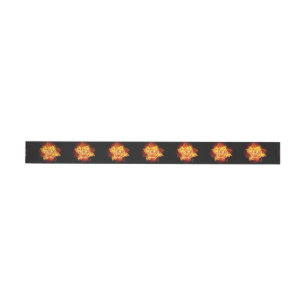 Blooming Fire Rose Wrap Around Label