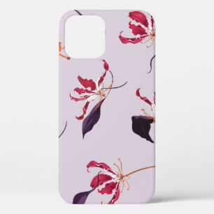 Blooming Flame Lily: Floral Garden Pattern. iPhone 12 Case