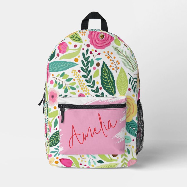 Blooming Floral Background Bag (Front)