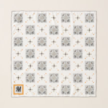 Blooming Floral Hand-Drawn Doodle Scarf