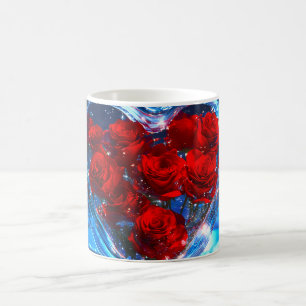Blooming Floral Heart Crystal Coffee Mug