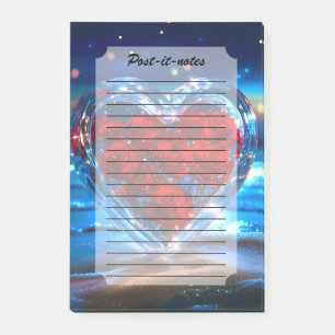 Blooming Floral Heart Crystal Post-it Notes
