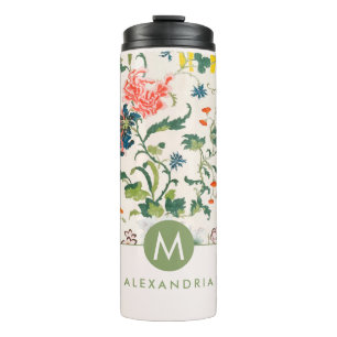 Blooming Floral Monogram Thermal Tumbler