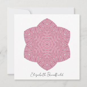 Blooming Floral Note Card in Rose and Plum