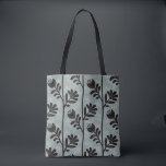 Blooming Floral Silhouette L black flowers Tote Bag<br><div class="desc">Stems rise like quiet whispers, each bloom a soft expression of life unfolding. Delicate leaves curl & stretch in rhythmic elegance, timelessly serene. / Ideal for accent walls, cushions, or curtains in cozy living spaces or bedrooms. Its gentle floral motif brings warmth, balance, and an organic touch, transforming interiors into...</div>