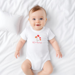 blooming flower baby bodysuit