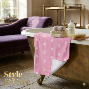 Blooming Flower Pattern Bath Towel with Style