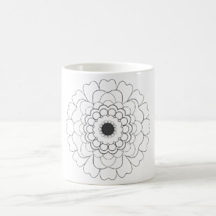 Blooming Flower Vector Clip Art Coffee Mug