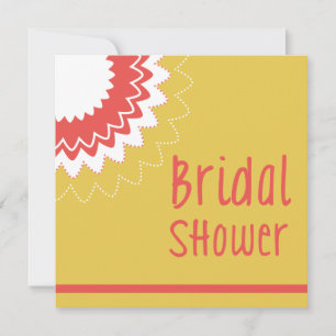 Blooming Flower - Yellow & Coral Invitation