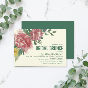 Blooming Flowers Bridal Brunch Invitation