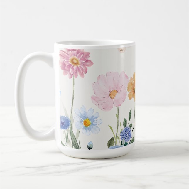 Blooming Flowers Coffee Mug (Left)