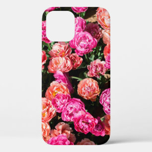 Blooming flowers make a floral background texture iPhone 12 case