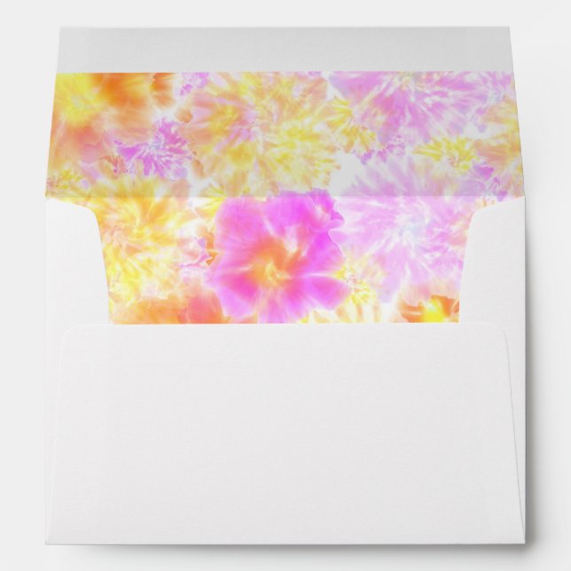Blooming Flowers Shibori Floral Tie Dye Pattern    Envelope (Back (Bottom))