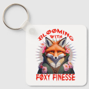 Blooming Fox Fashion Aesthetic Key Ring