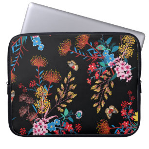 Blooming Garden Butterflies Liberty Style Laptop Sleeve