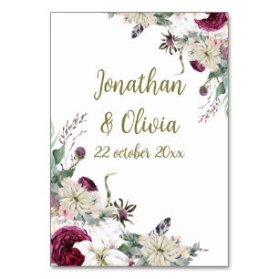 Blooming Garden Symphony Table Number