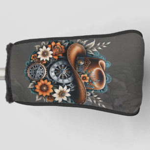 Blooming Gears: Steampunk cowboy style. Golf Head Cover