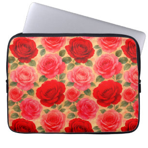 Blooming Grace – Watercolor Rose Harmony Laptop Sleeve