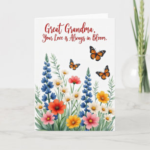 Blooming Great Grandmas Day Card