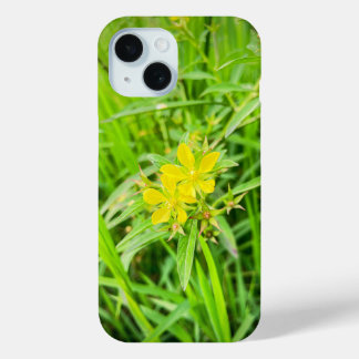 Blooming Green Plant Case - Yellow Flowers Design"