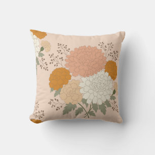 Blooming Harmony-Peach & Orange Cushion