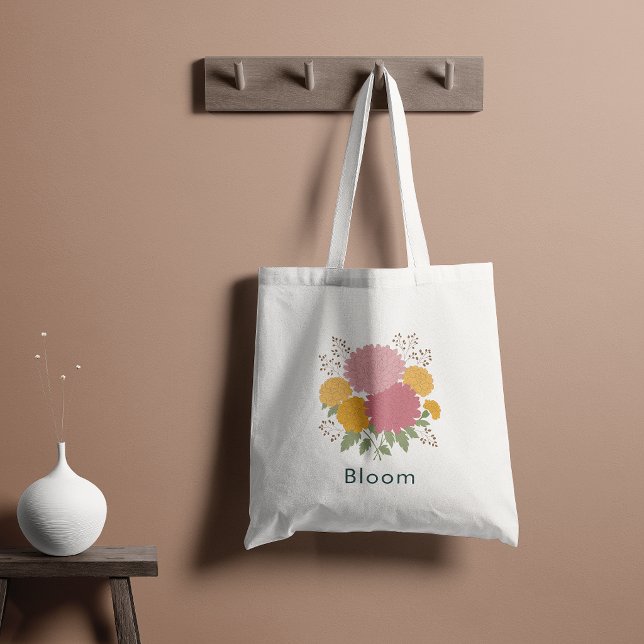 Blooming Harmony-Pink Yellow Tote Bag (Creator Uploaded)
