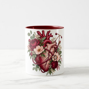 Blooming Heart Doctor Two-Tone Coffee Mug