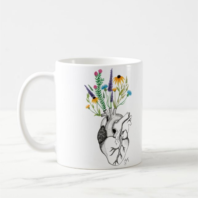 blooming heart mug (Left)