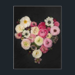 Blooming heart  postcard<br><div class="desc">Fresh flower heart fine art photo print</div>