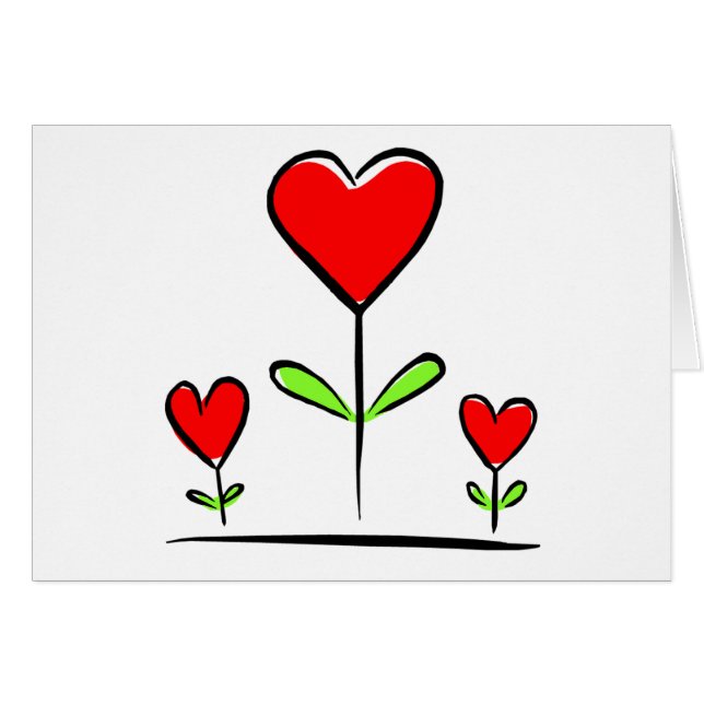 Blooming Hearts Flowers Love Heart (Front Horizontal)