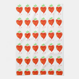 Blooming Hearts Tea Towel