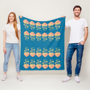 Blooming heats fleece blanket