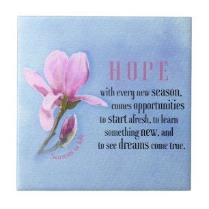 Blooming Hope  Ceramic Tile