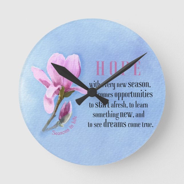 Blooming Hope Round Clock (Front)